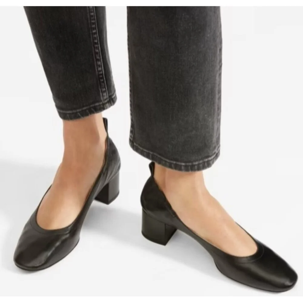 EVERLANE WOMENS SHOES Size 5 Black ALL LEATHER MADE IN ITALY